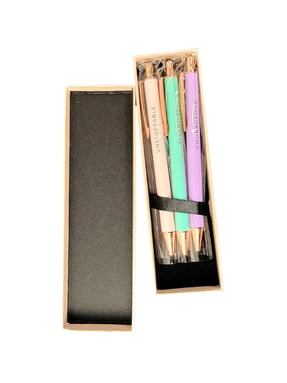 Mesmos Inspire Pen Set Metal Pastel Ballpoint Black Ink Pink Gift New In Box Mom